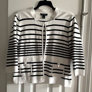 White House Black Market Sweater, Size XL, Black & White